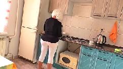 Milf spreads her big ass for anal sex her son